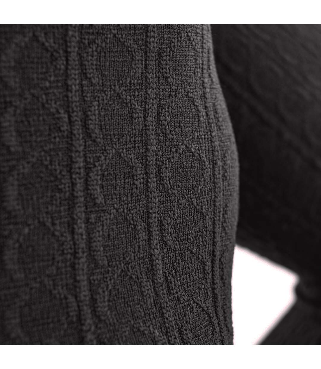 Couture Womens/Ladies Fashion Cable Fleece Tights (1 Pair) (Black) - UTLW427-2
