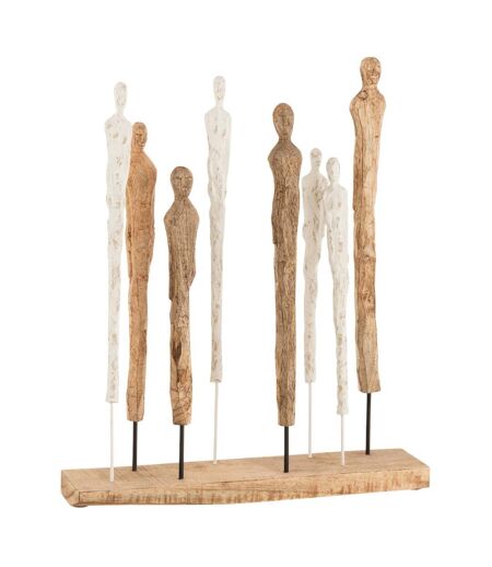 Statuette Déco 8 Figurines Minces 57cm Naturel