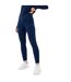Womens/ladies Core High Rise Leggings Navy USA Pro-2