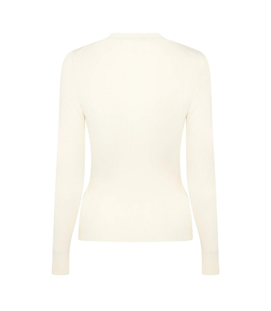 T-shirt Manches Longues Motif/style Côtelé Femme Blanc Boss-2