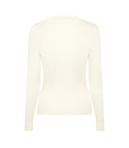 T-shirt Manches Longues Motif/style Côtelé Femme Blanc Boss