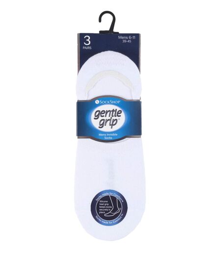 Gentle Grip - 6 Paires Hommes Invisible No Show Silicone Soft Touch