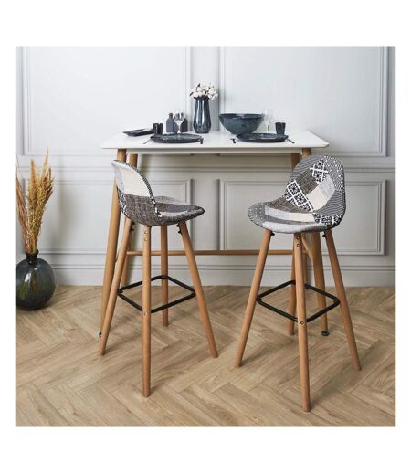 Tabouret de bar scandinave patchwork