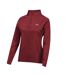 Womens/ladies Prime Long-sleeved Base Layer Top Maroon Weatherbeeta-1