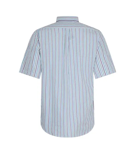 Mens Striped Short-sleeved Button-down Shirt White Timberland