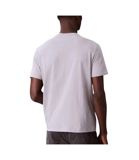 T-Shirt gris homme calvin klein jeans badge 30s jersey-bright - l
