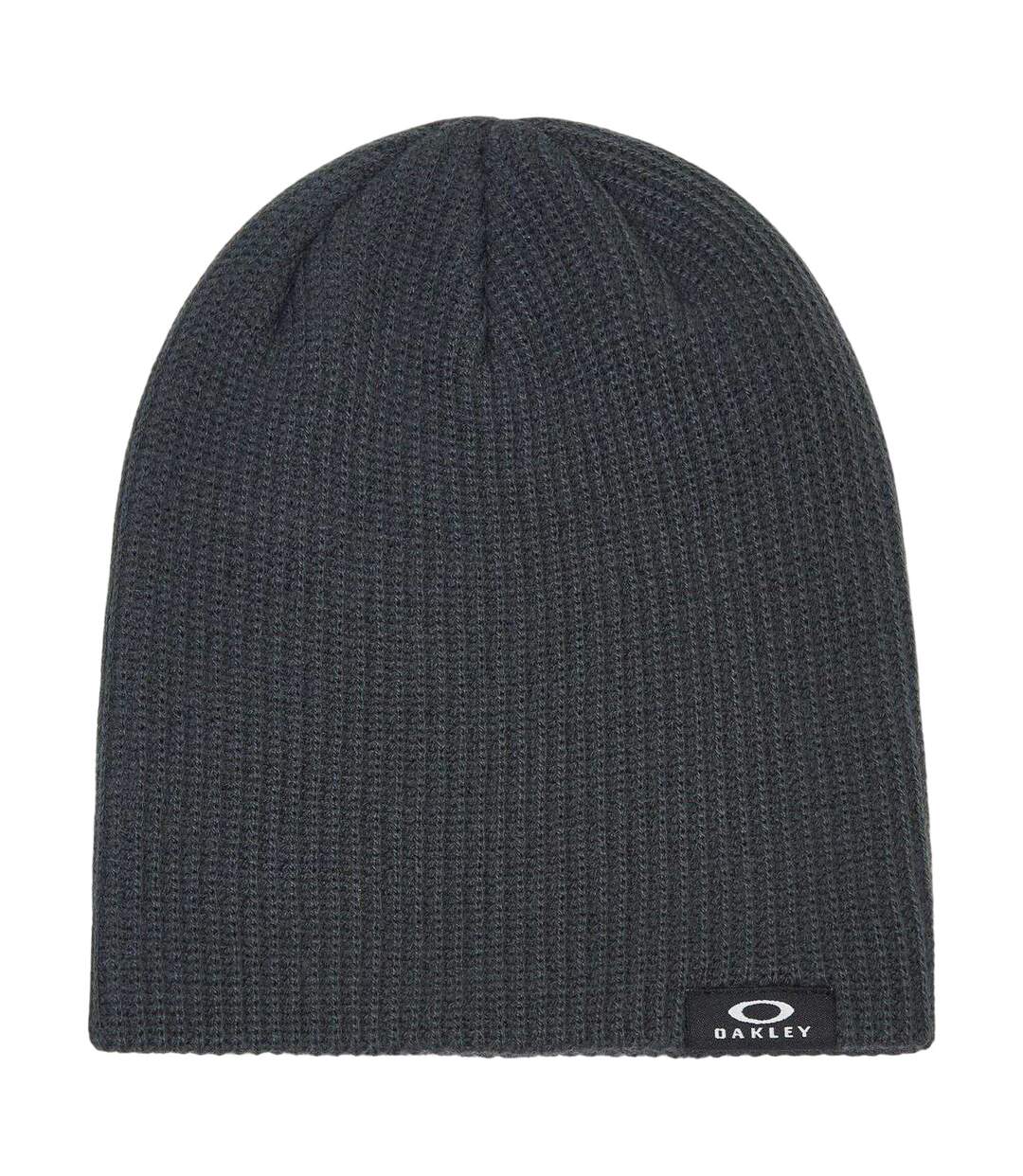 Mens Backbone Ribbed Beanie Grey Oakley-1