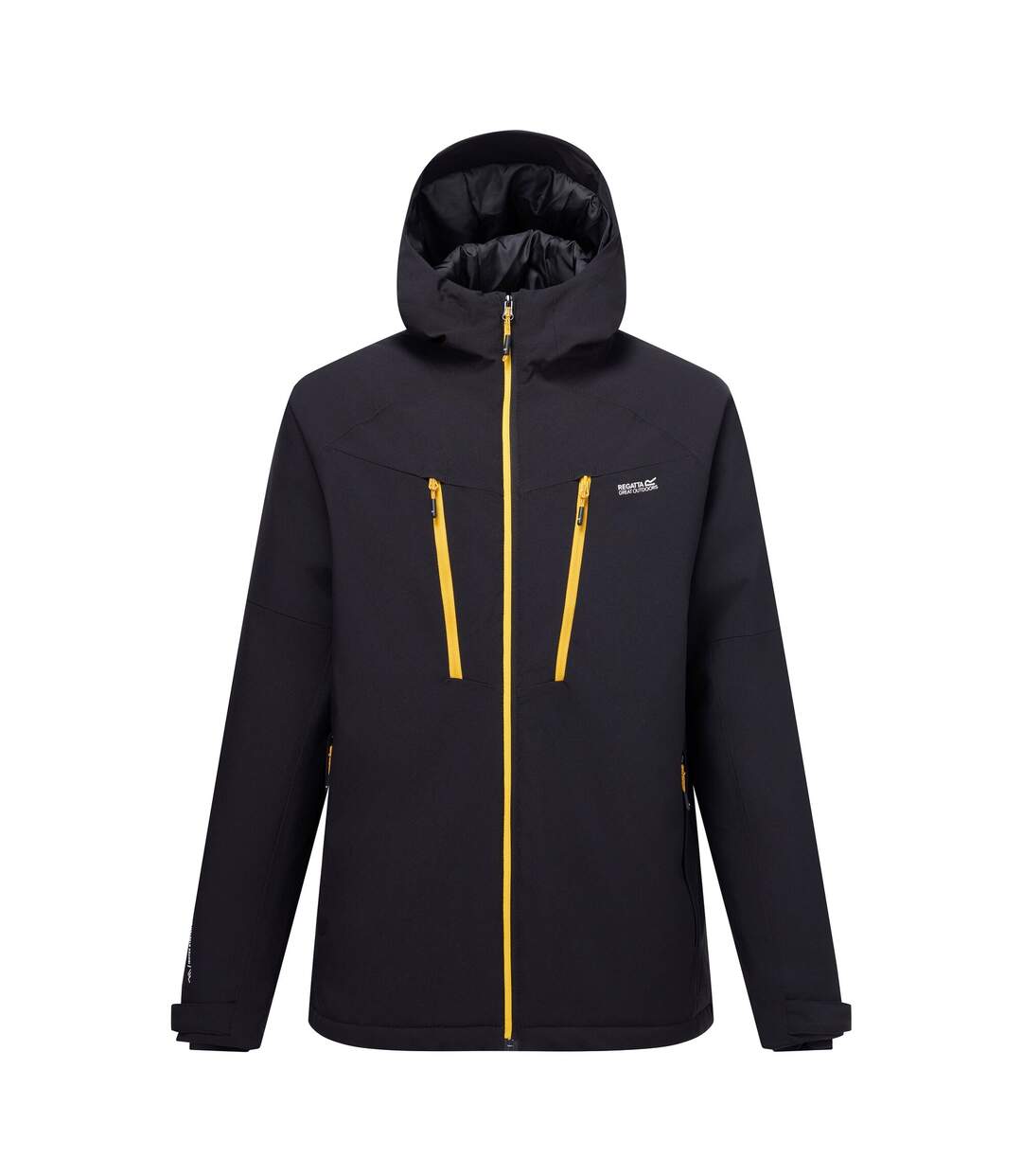 Mens Highton Two Tone Waterproof Stretch Insulated Jacket Black Sunset Regatta-2