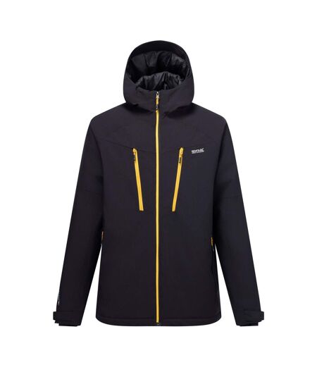 Mens Highton Two Tone Waterproof Stretch Insulated Jacket Black Sunset Regatta