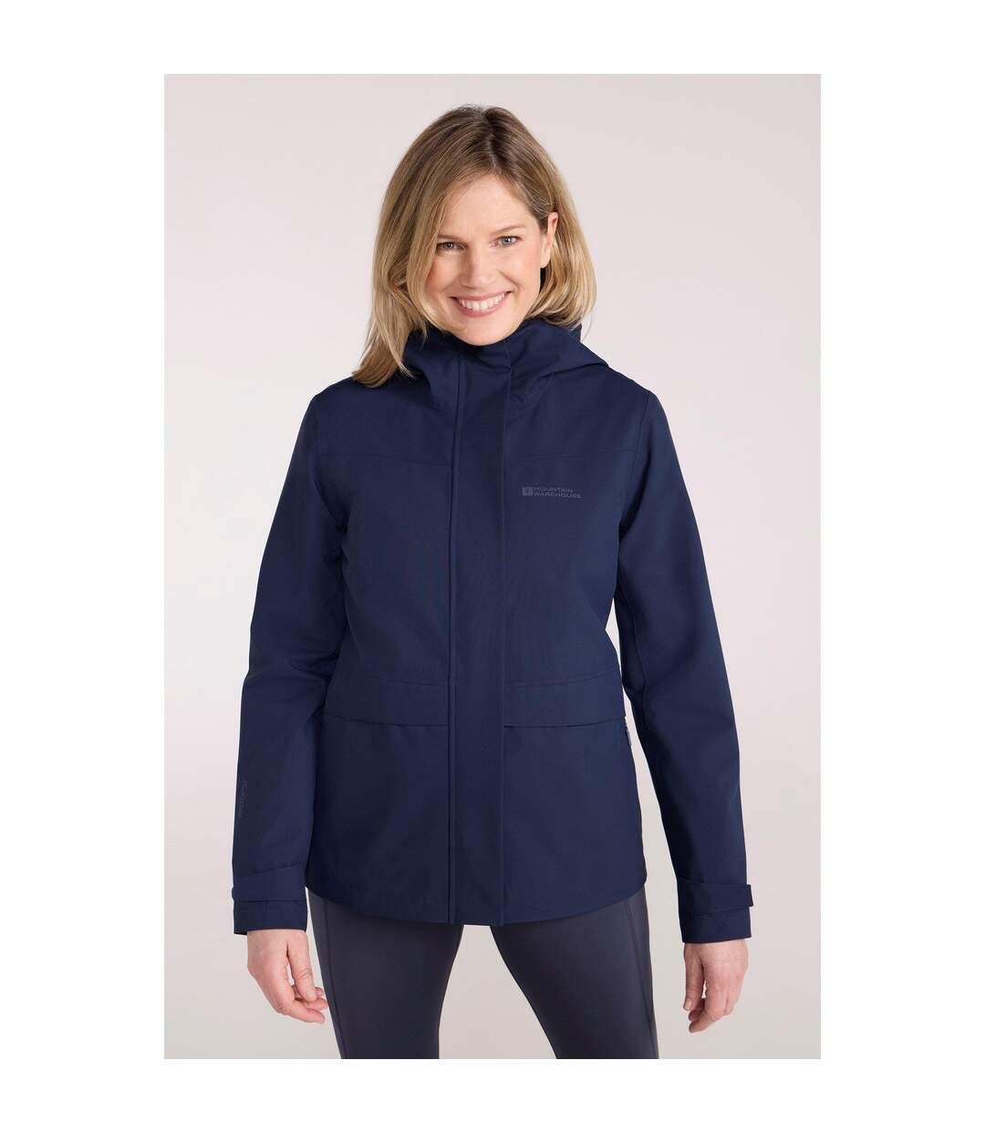 Womens/ladies april waterproof jacket navy Mountain Warehouse-1
