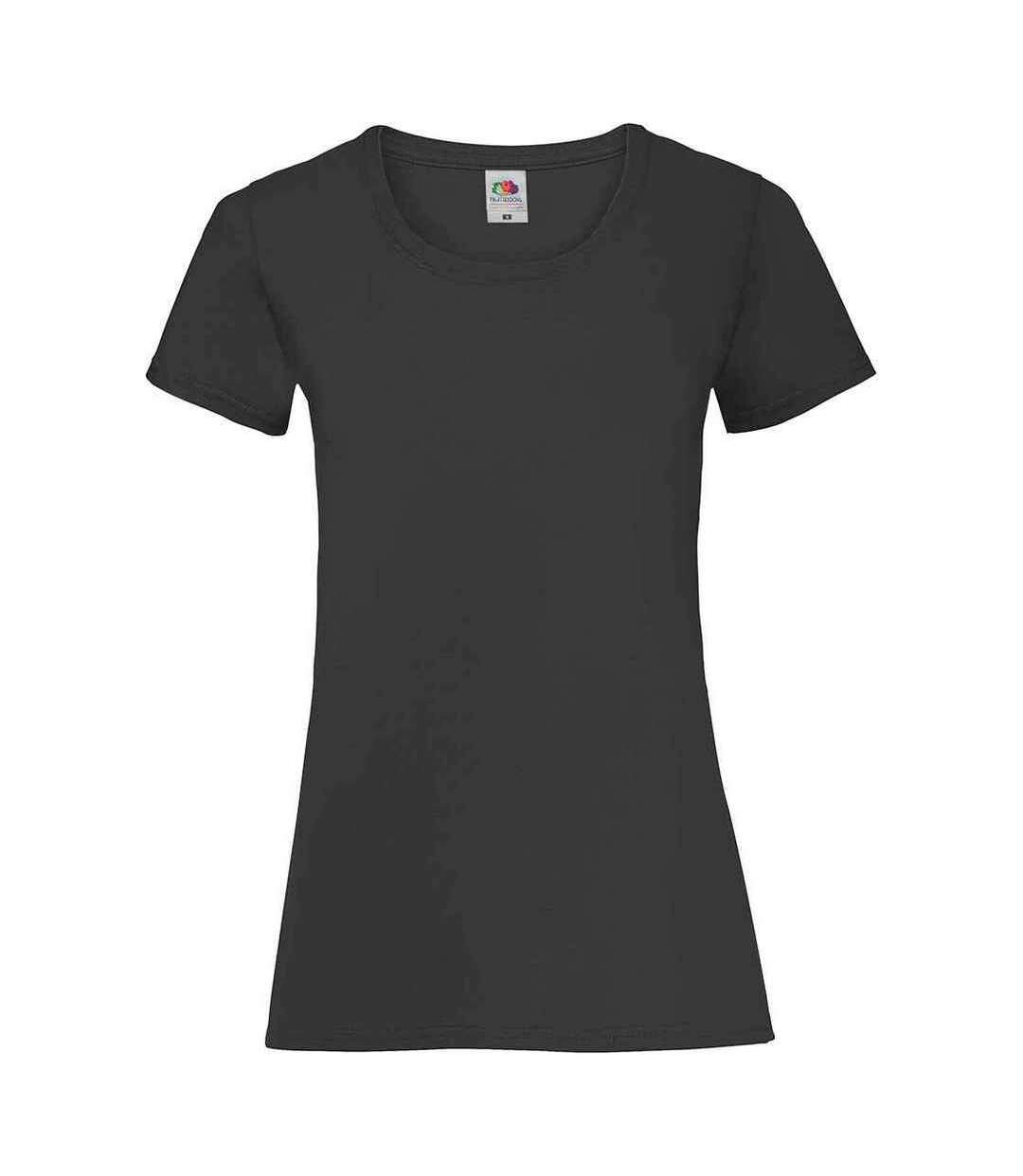 T-shirt valueweight femme noir Fruit of the Loom