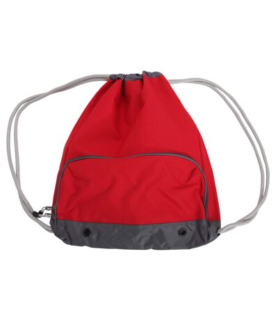 Bagbase Athleisure Water Resistant Drawstring Sports Gymsac Bag (Pack of 2) (Classic Red) (One Size)