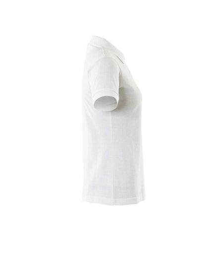 Womens/ladies Crossover Polo Shirt White Mascot