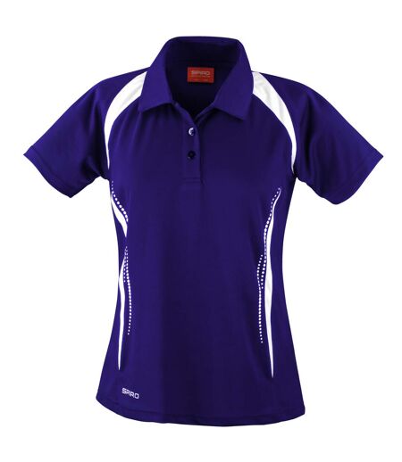 Polo sport femme bleu marine/blanc Spiro