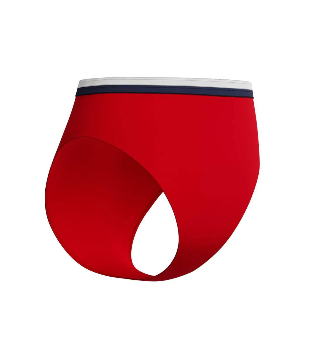 Womens/ladies Logo High Waist Bikini Bottoms Red Speedo-3