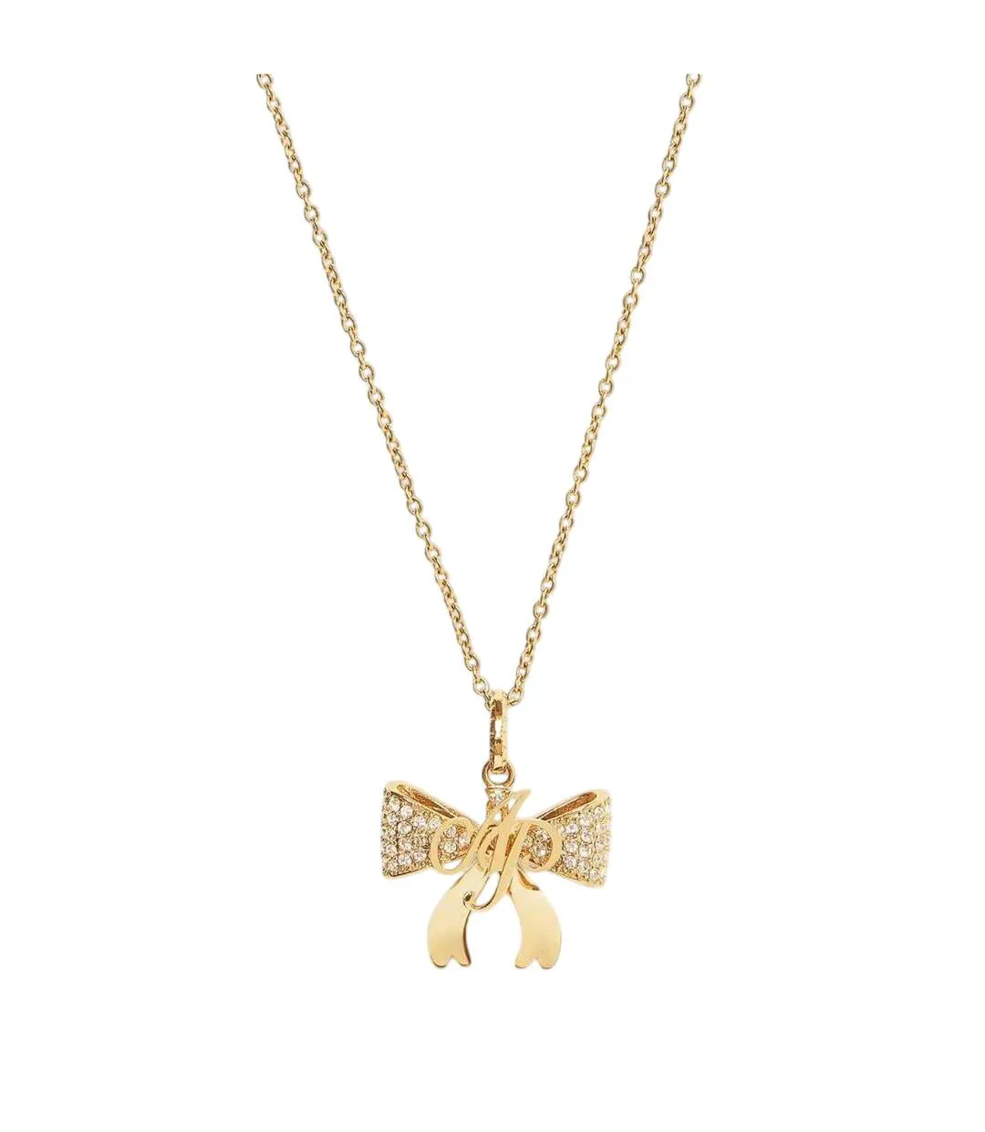 Womens/ladies Metal Crystal Bow Necklace One Size Gold Agent Provocateur-3