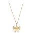 Womens/ladies Metal Crystal Bow Necklace One Size Gold Agent Provocateur-3