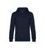 Mens King Hooded Sweater Bleu Marine B&C-1