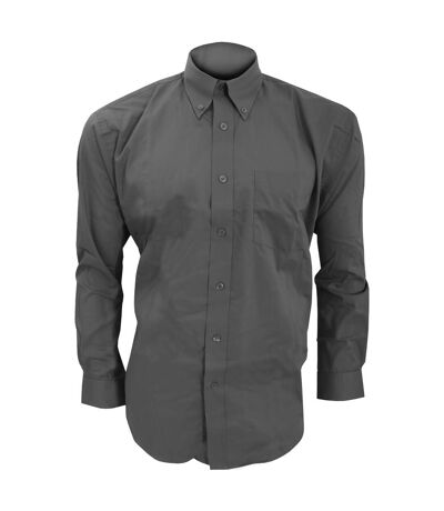 Chemise à manches longues homme gris foncé Kustom Kit