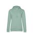 Sweat à capuche femme vert de gris B&C