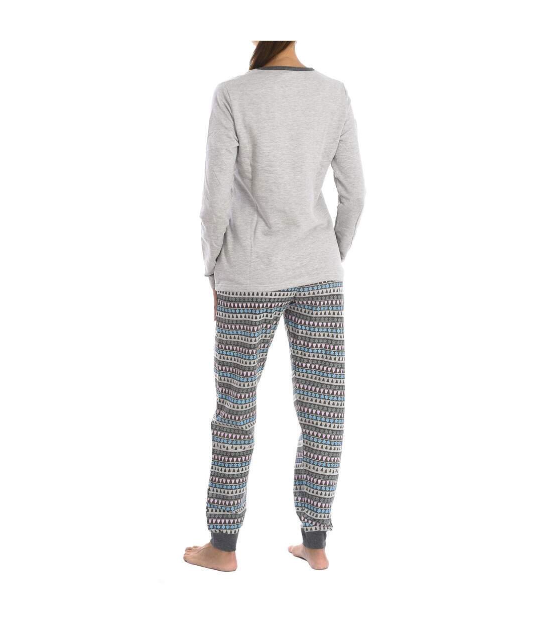 KLP2 Women's Long Sleeve Plush Winter Pajamas-3