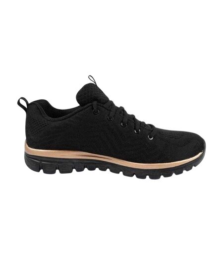 Womens/ladies Graceful Get Connected Sport Trainers Black Skechers