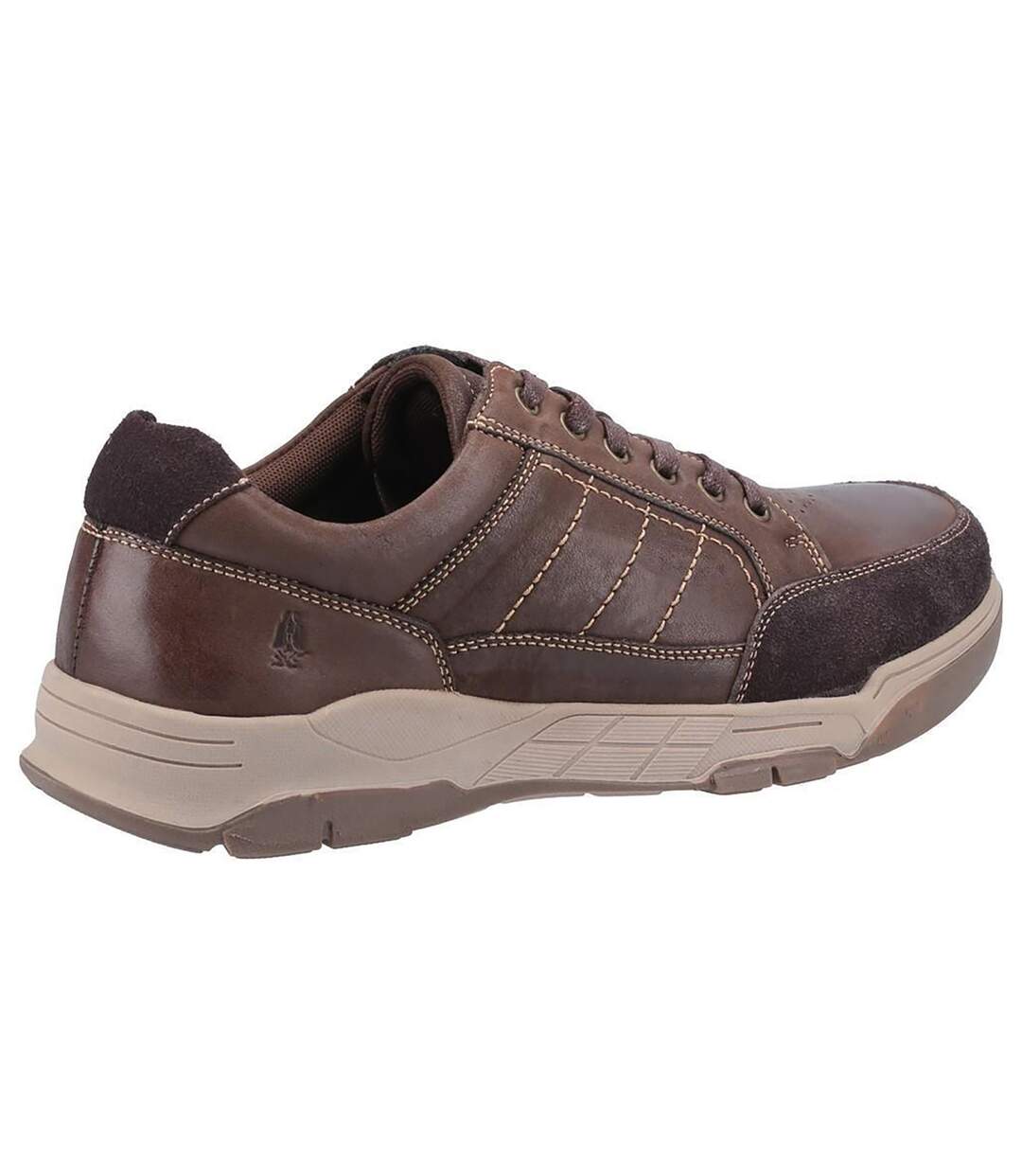 Hush Puppies Mens Finley Leather Shoes (Coffee) - UTFS7671-2