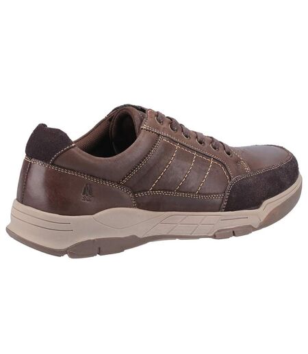Hush Puppies Mens Finley Leather Shoes (Coffee) - UTFS7671