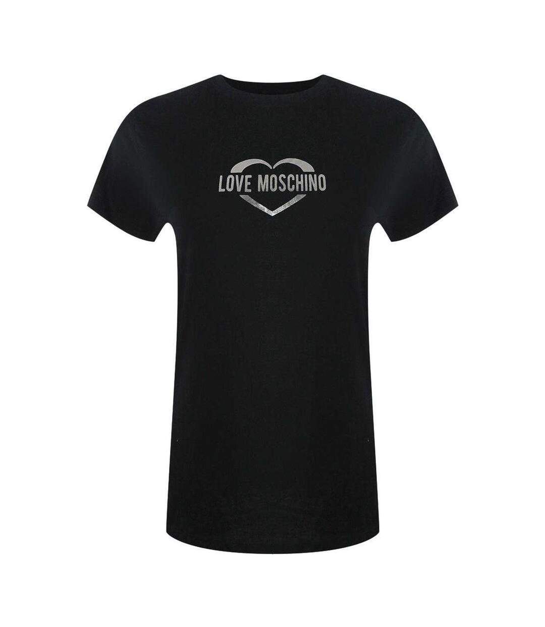 T-shirt Motif/style Cœur Brillant Femme Noir Love Moschino-1