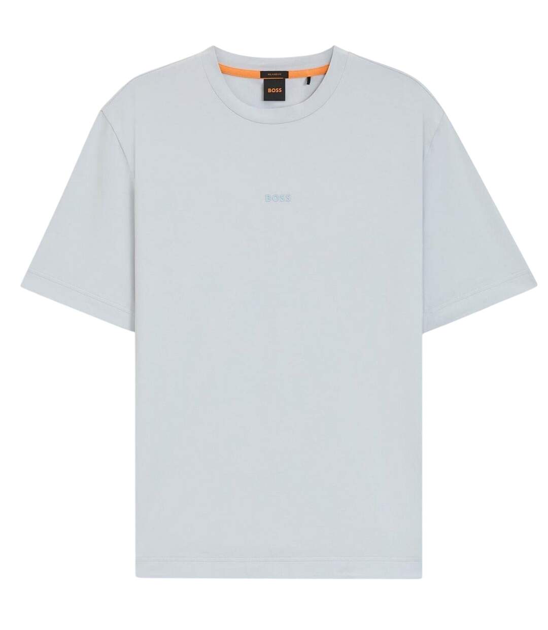 Mens Tchup Logo Oversized T-shirt Light Grey Boss-2