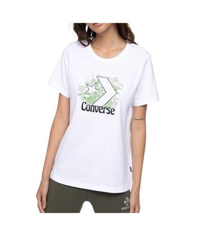 T-shirt Blanc Femme Converse 3219 - M