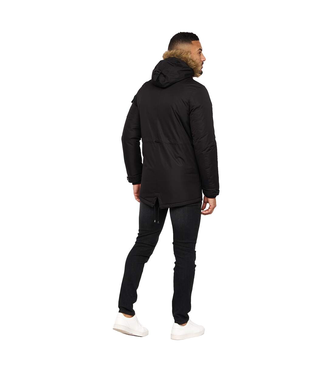 Mens Parkmoore Parka Black Crosshatch-3