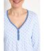 Chemise de nuit longue manches 3/4 coton imprimé-3