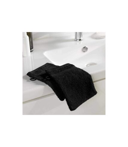 Lot de 2 Gants de Toilette Tendresse 15x21cm Noir