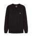 Mens cotton merino v neck sweater jet black Lyle & Scott