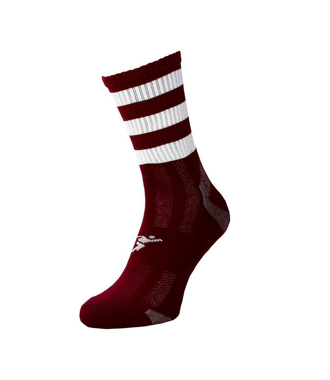 Chaussettes de football pro adulte bordeaux / blanc Precision