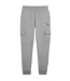 Mens Fleece Logo Cargo Trousers Grey Puma-2