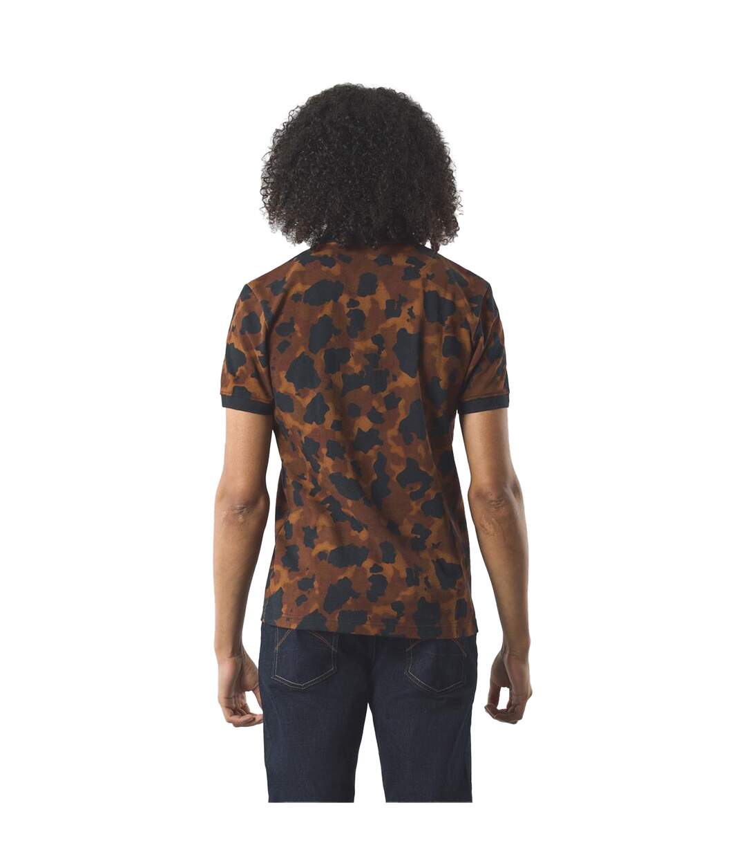 Polo Manches Courtes Motif/style Camouflage Homme Marron Pretty Green-3