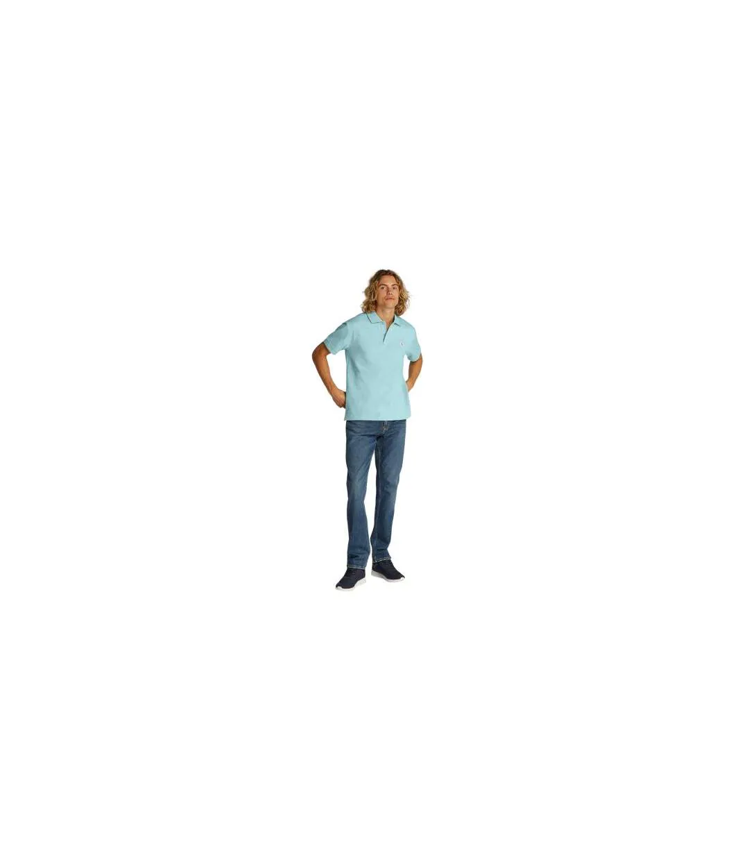 Mens Regular Short-sleeved Polo Shirt Fresh Mint Calvin Klein-1