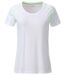 Maillot running respirant - Femme - JN495 - blanc et vert vif