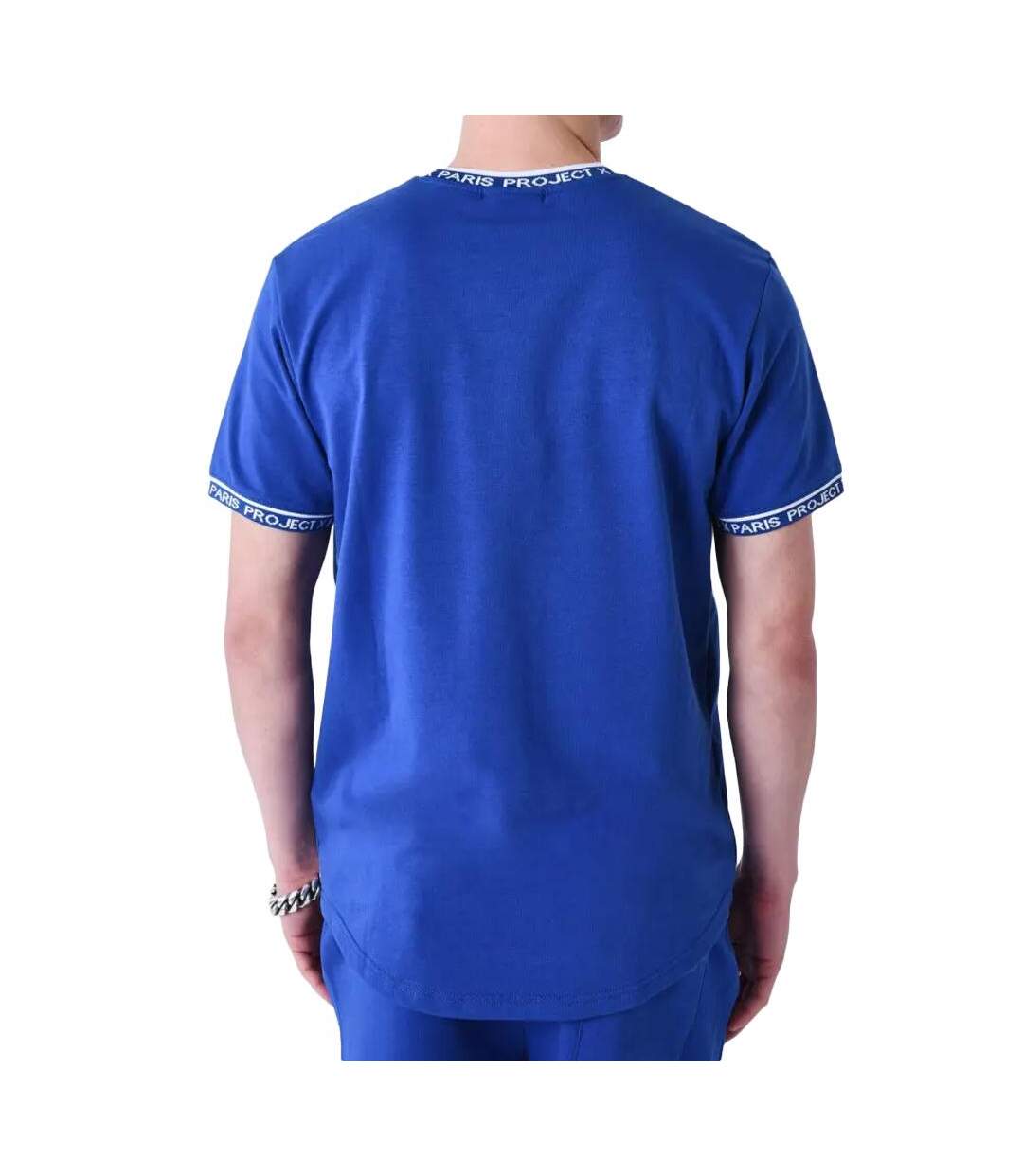 T-Shirt bleu électrique/blanc homme project x paris 2511114-2