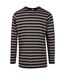 T-shirt Manches Longues Motif/style Rayé Homme Anthracite Noir Urban Classics-1