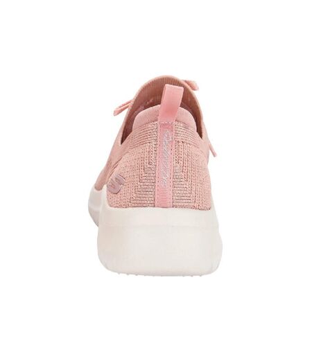 Womens/ladies Flat Ankle Boots Light Pink Skechers