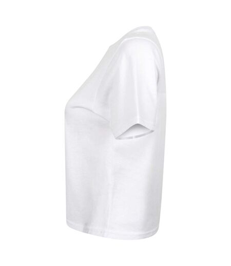 Skinni Fit Womens/Ladies Cropped Boxy T-Shirt (White)