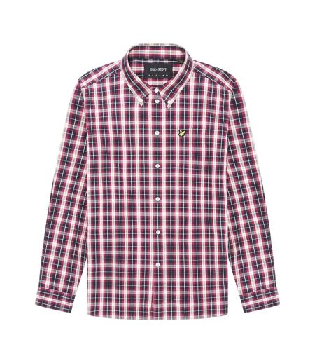 Chemise Manches Longues Motif/style À Carreaux Homme Bleu Marine À Carreaux Lyle & Scott
