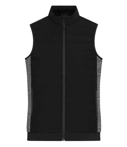 Bodywarmer de travail matelassé - Femme - JN1863 - noir et gris carbone