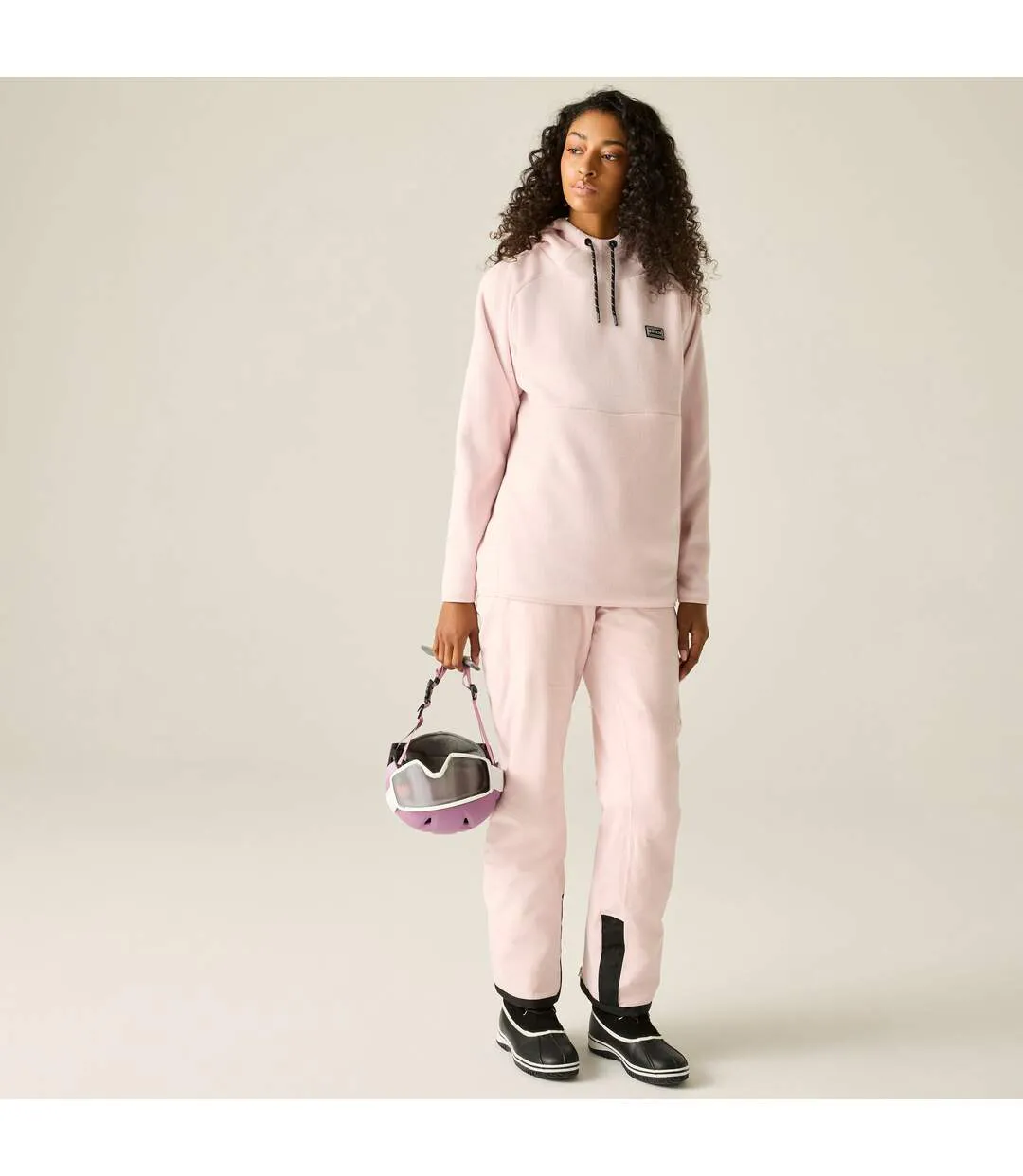 Sweat Uni À Capuche Ajustable Snowburst Femme Rose Pâle Dare 2B-1