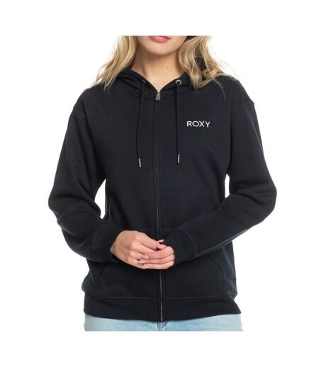 Sweat à capuche noir femme roxy surf stoked