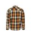 Mens trace flannel long-sleeved shirt rust Mountain Warehouse-2
