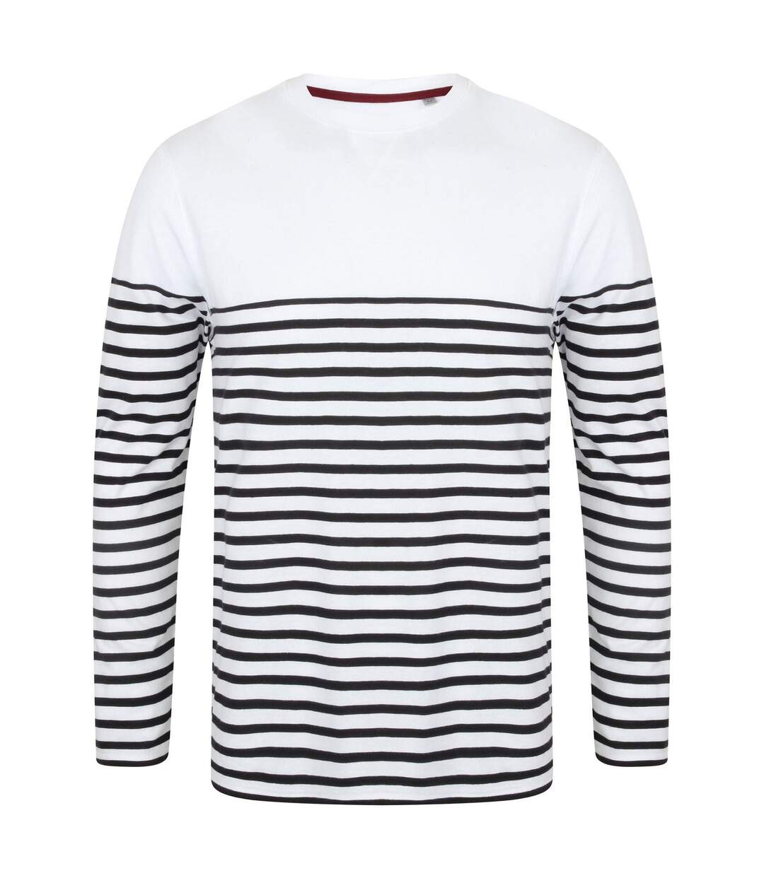 T-shirt breton adulte blanc / bleu marine Front Row-1